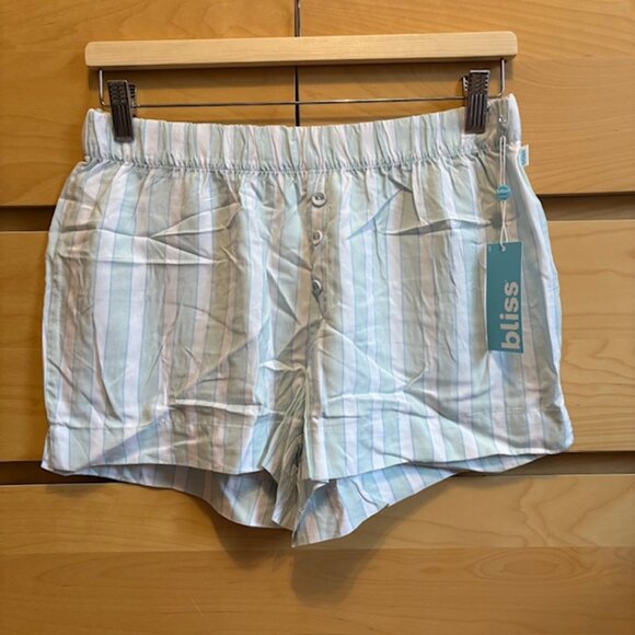 NWT BLISS STRIPED SLEEP SHORTS, SIZE: SMALL - Picture 1 of 3